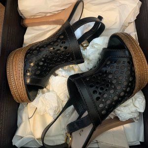 Prada Leather Sandals Black 37/7